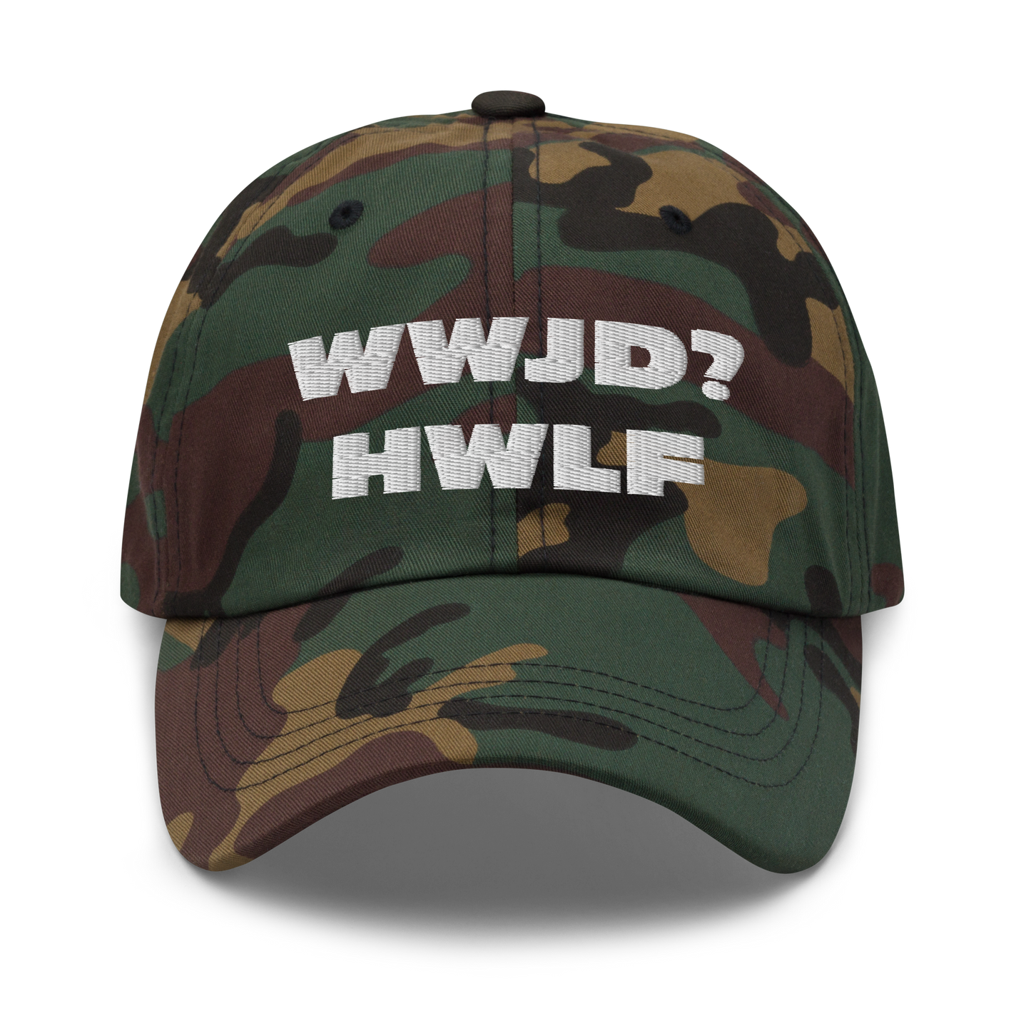 Dad Hat – WWJD? HWLF (11 colors)