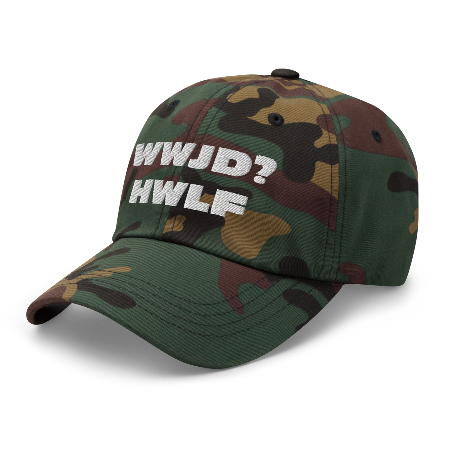 Dad Hat – WWJD? HWLF (11 colors)