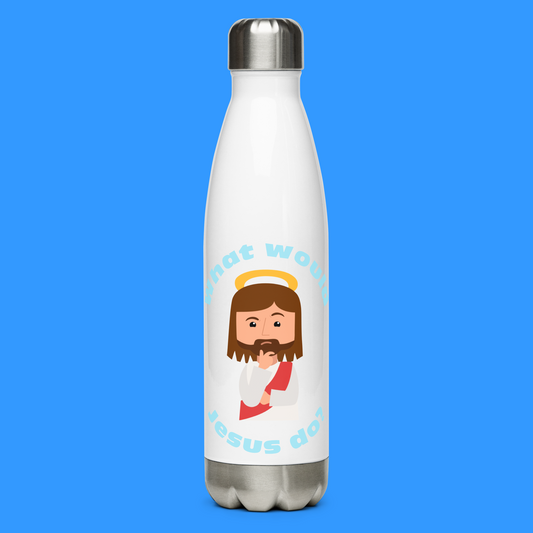 Stainless Steel Water Bottle – What would Jesus do? He would love first (17oz)