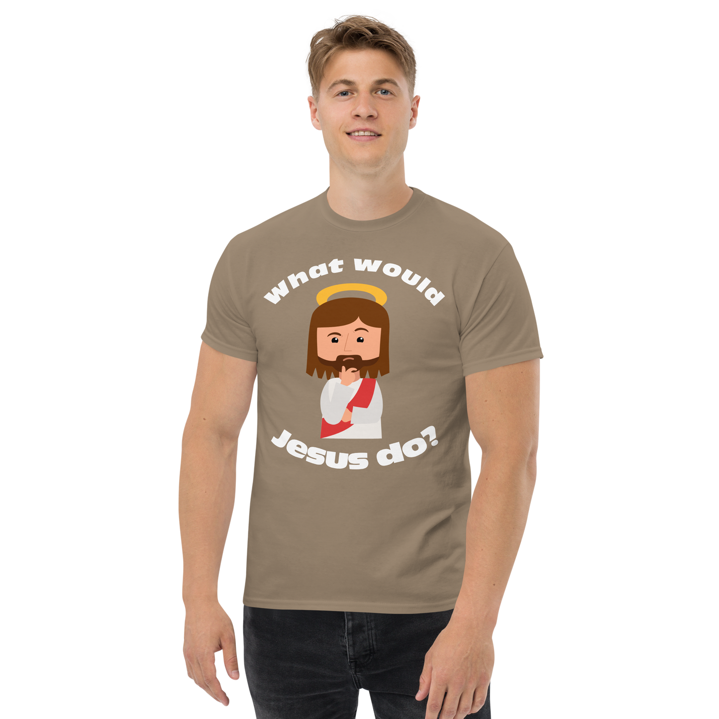 Classic T-Shirt – What would Jesus do? (14 colors)