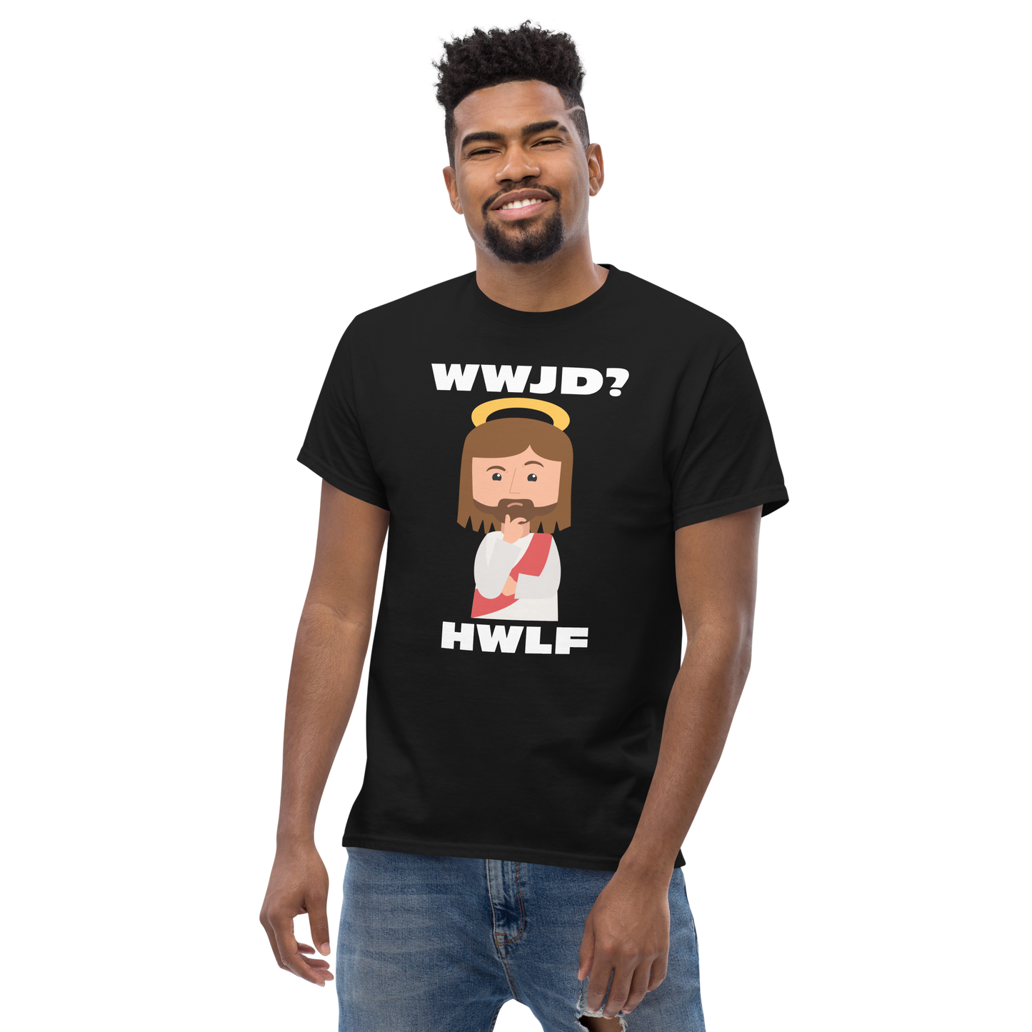 Classic T-Shirt – WWJD? HWLF (14 colors)