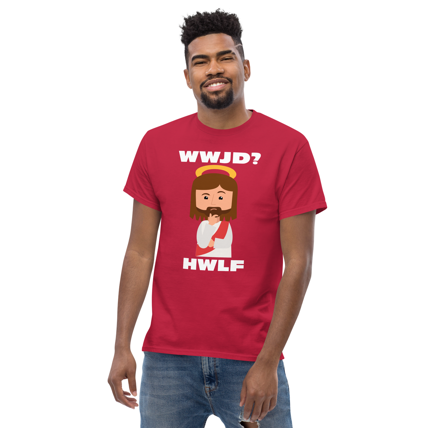 Classic T-Shirt – WWJD? HWLF (14 colors)