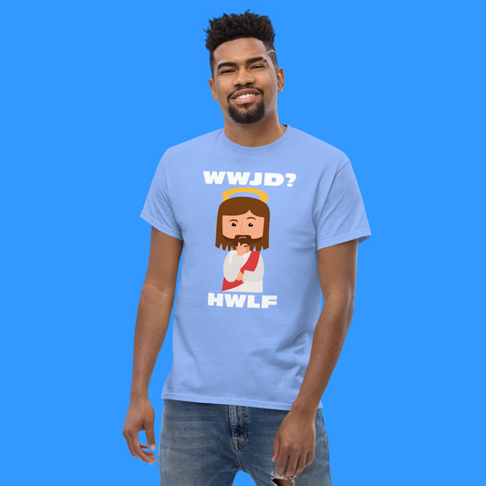 Classic T-Shirt – WWJD? HWLF (14 colors)