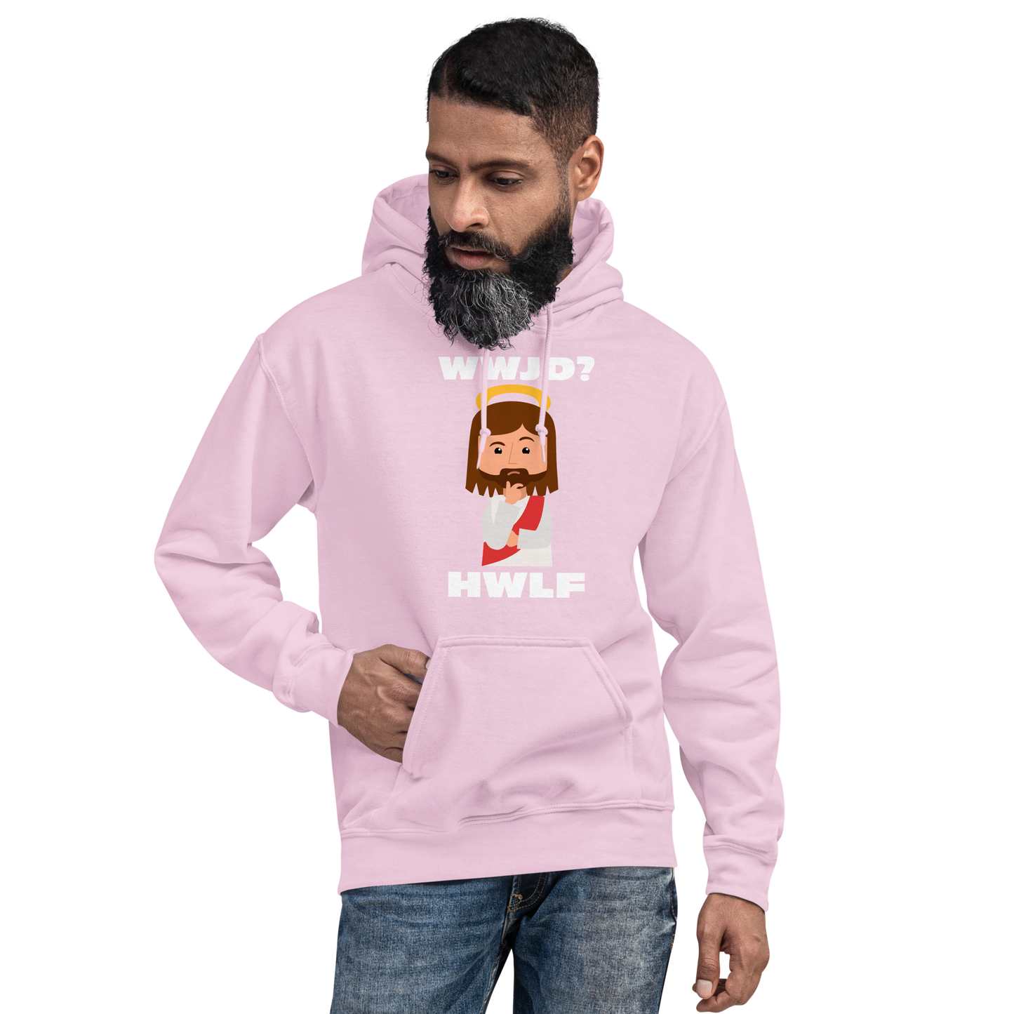 Unisex Hoodie – WWJD? HWLF (14 colors)