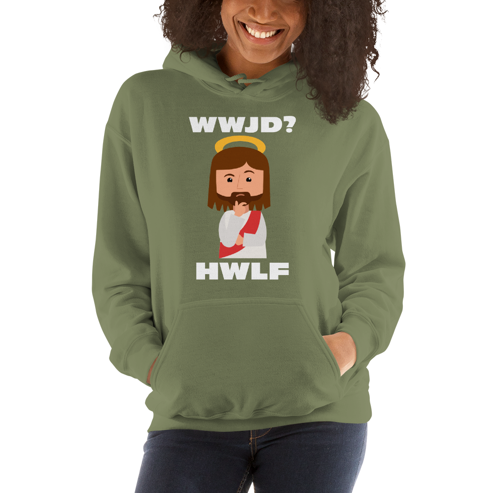 Unisex Hoodie – WWJD? HWLF (14 colors)