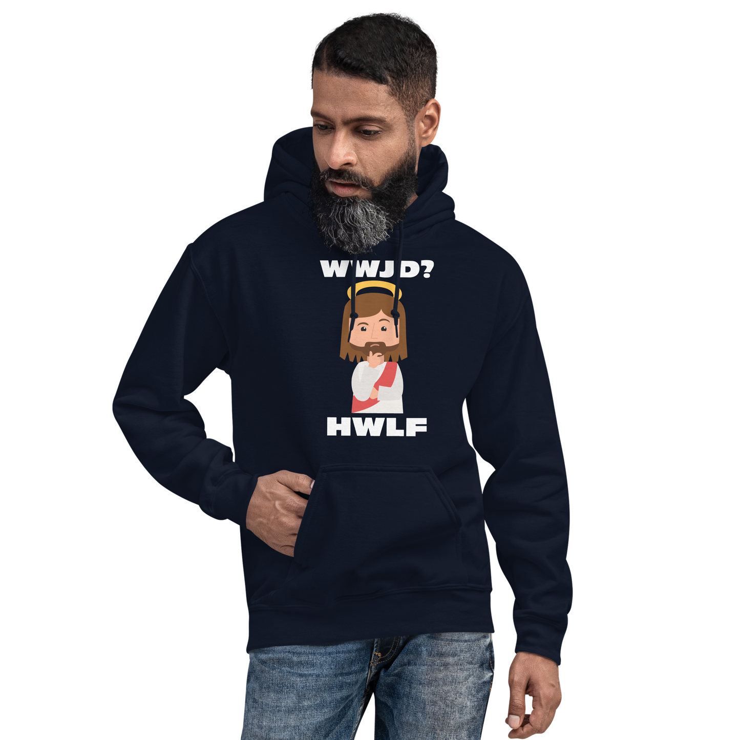 Unisex Hoodie – WWJD? HWLF (14 colors)