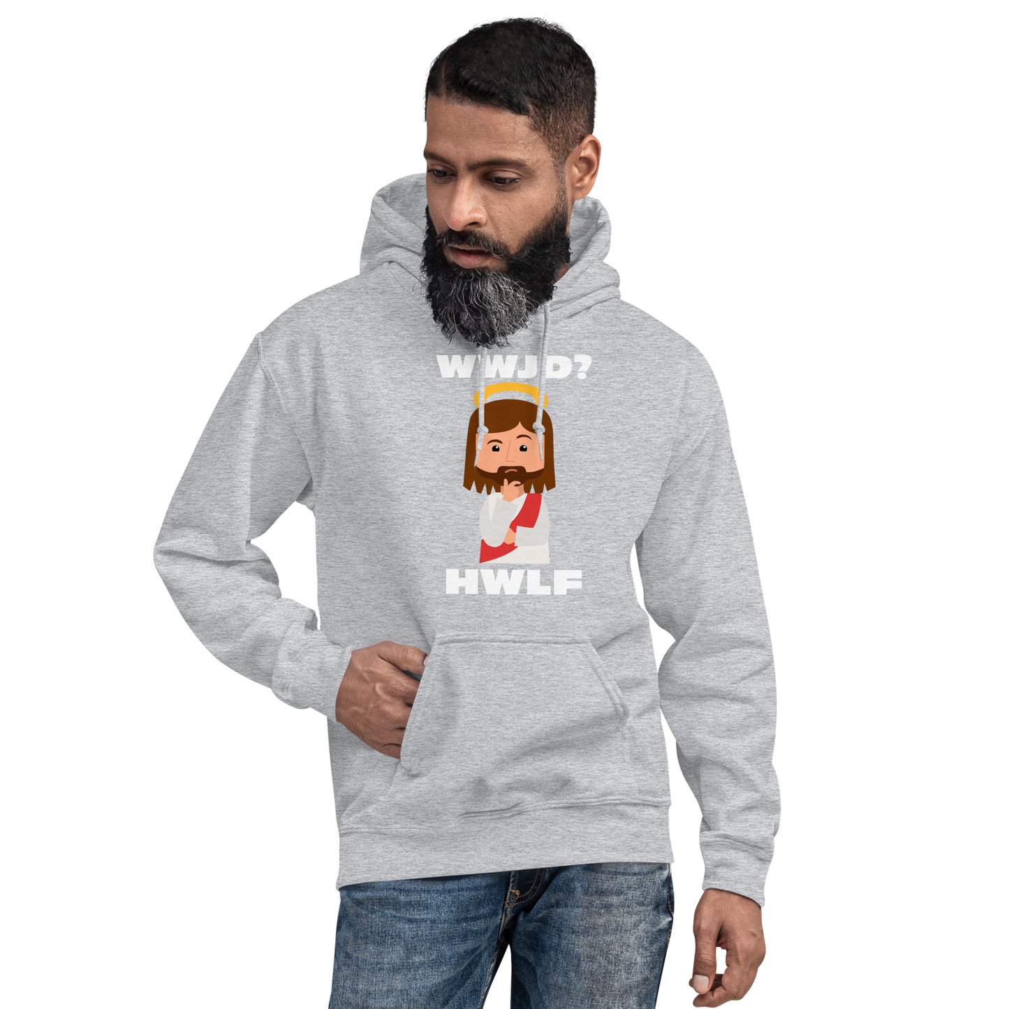 Unisex Hoodie – WWJD? HWLF (14 colors)