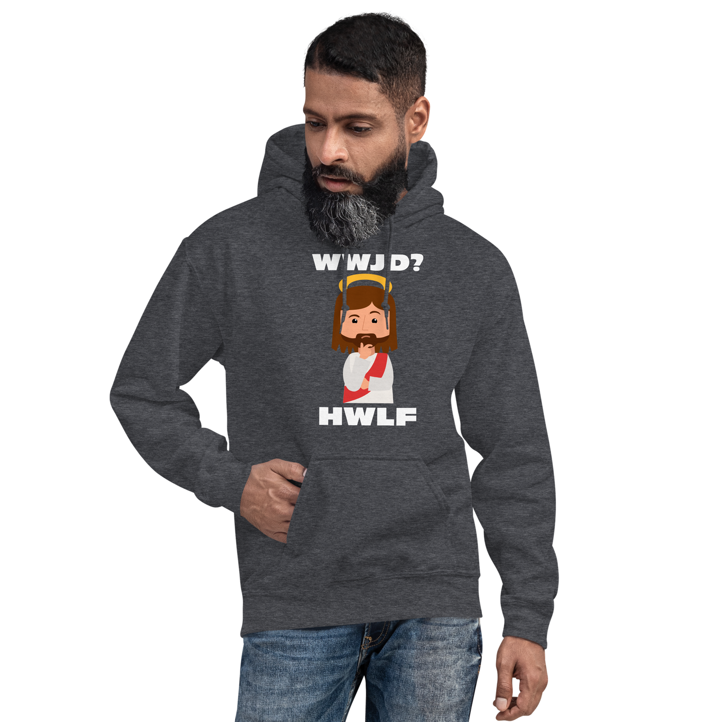 Unisex Hoodie – WWJD? HWLF (14 colors)