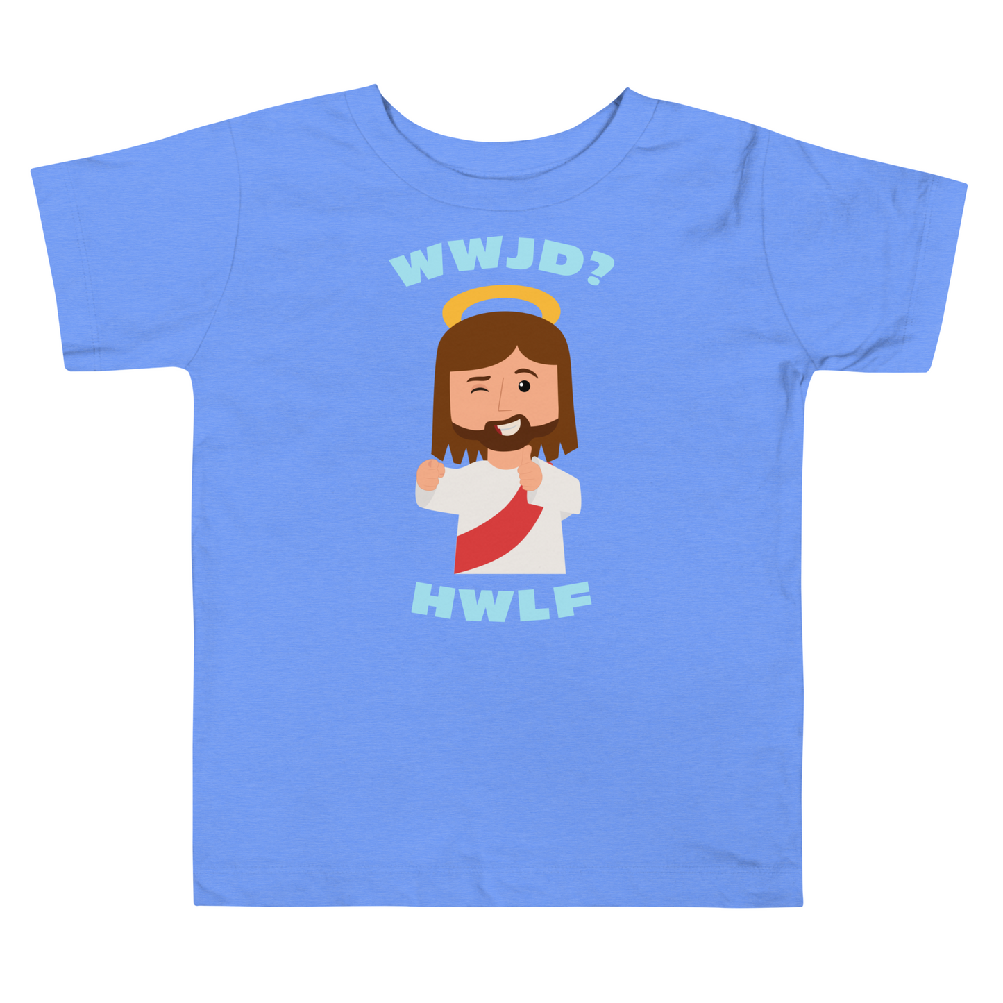 Toddler Short Sleeve T-Shirt – WWJD? HWLF (four colors)