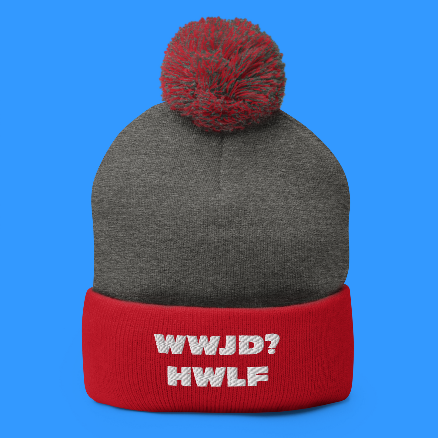 Pom-Pom Beanie – WWJD? HWLF (12 variations)