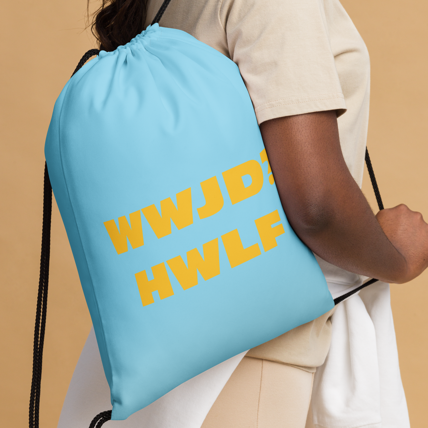 Drawstring Bag – WWJD? HWLF