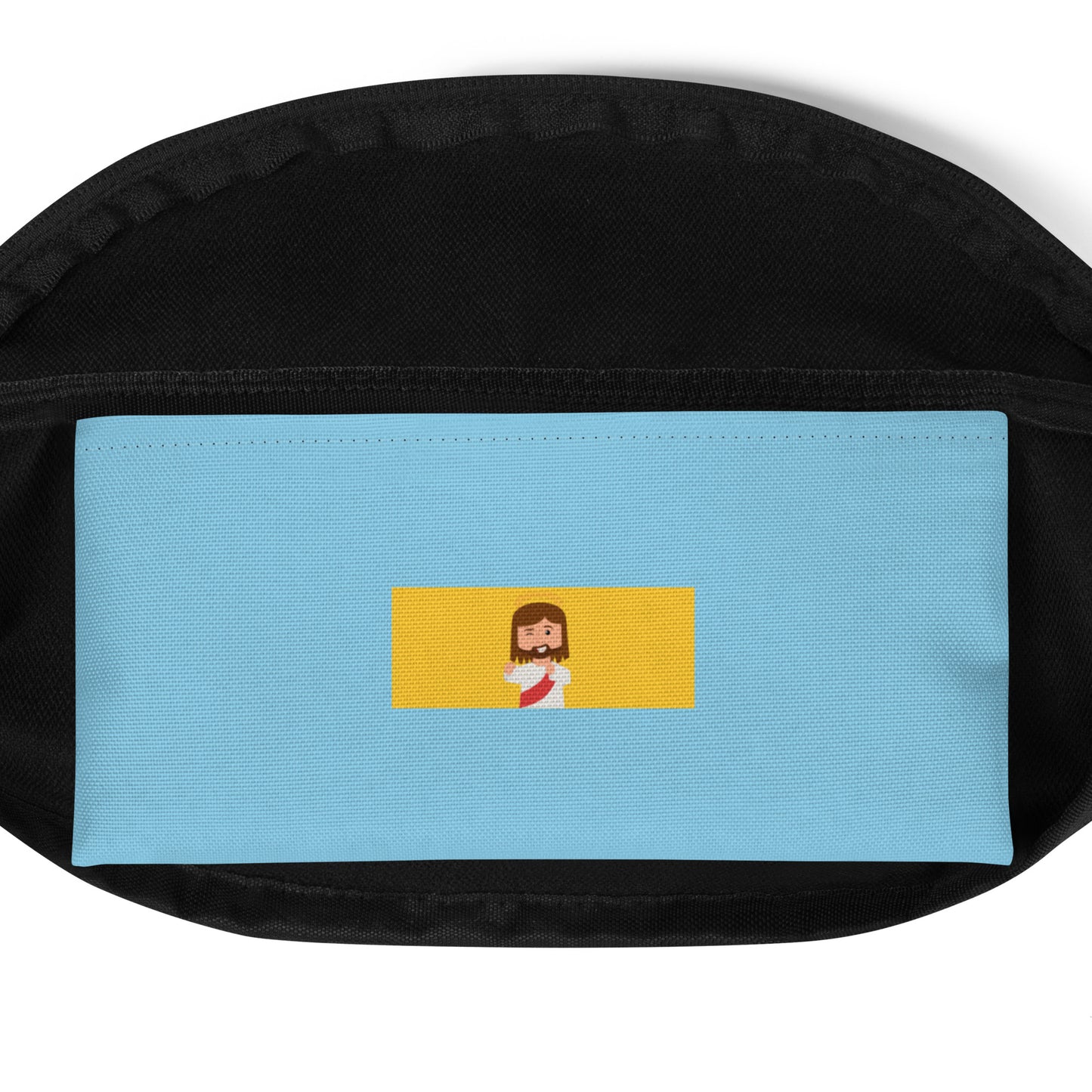 Fanny Pack – WWJD? HWLF (gold/blue; two sizes)