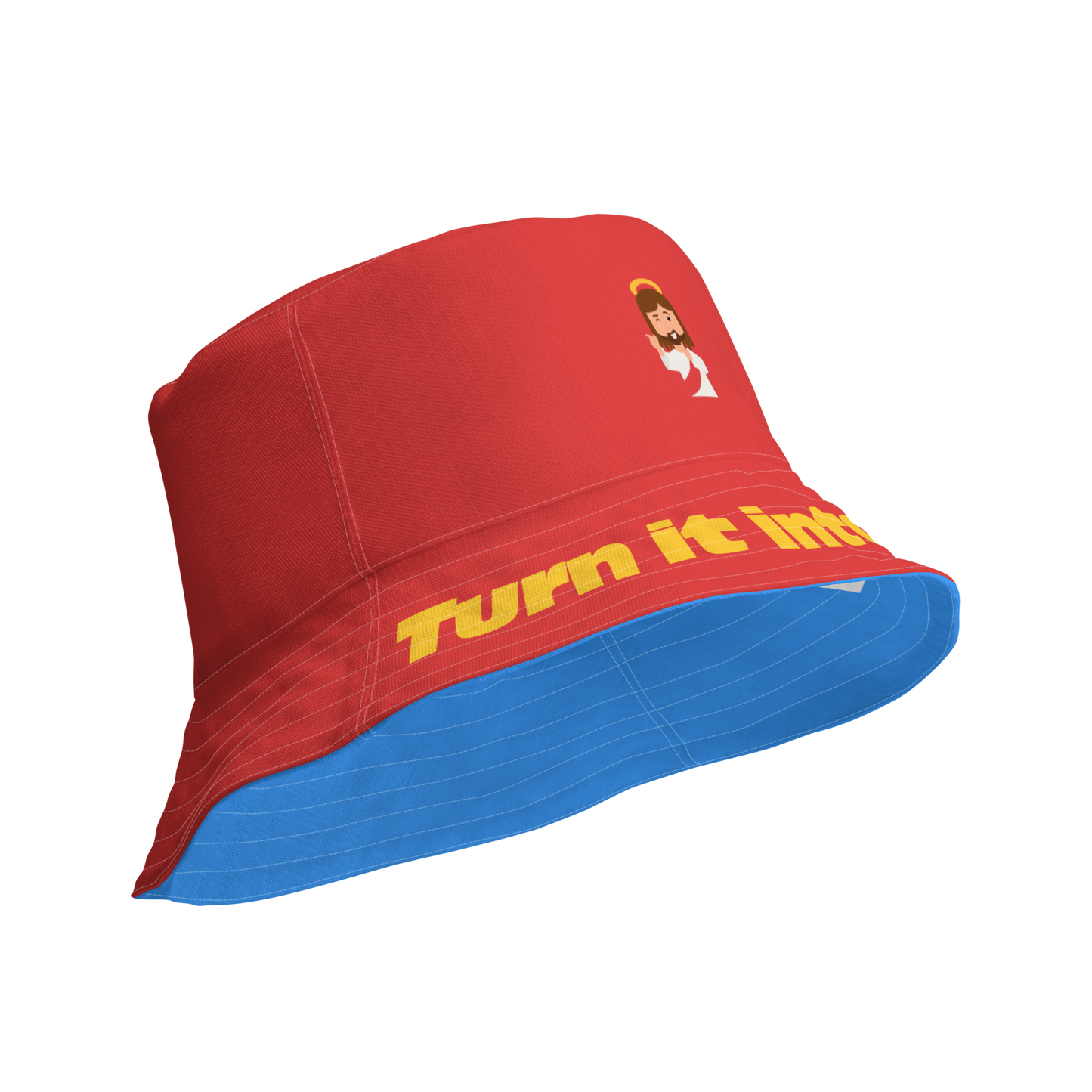 Reversible Bucket Hat – WWJD? Turn it into wine!