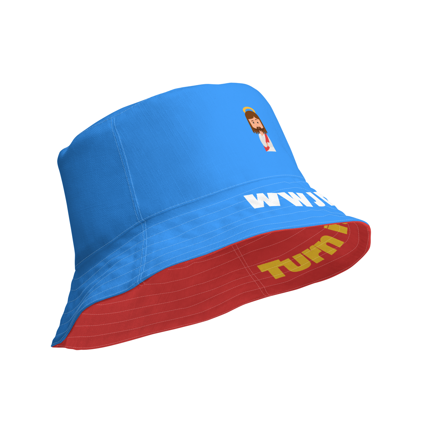 Reversible Bucket Hat – WWJD? Turn it into wine!