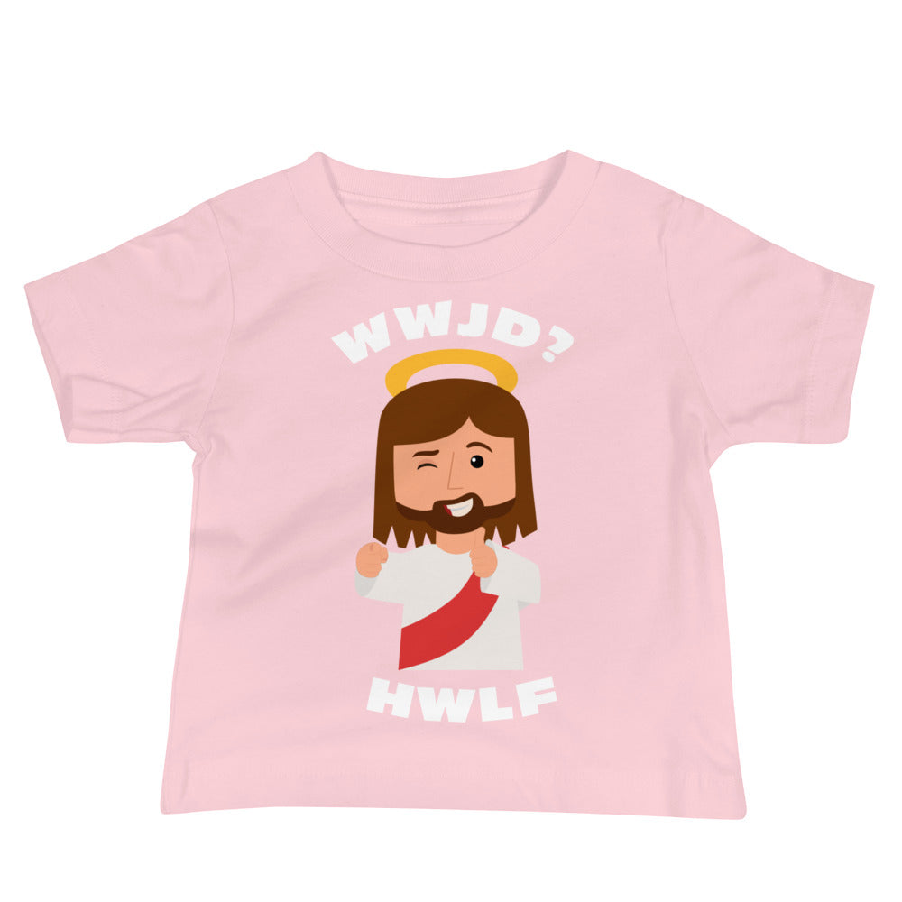 Baby Jersey Short Sleeve T-Shirt – WWJD? HWLF (three colors)