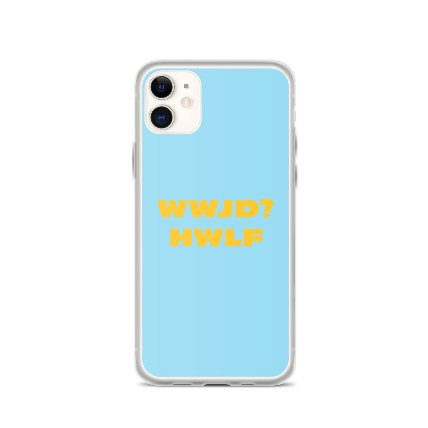 iPhone® Cases – WWJD? HWLF (blue/gold; available for most models)