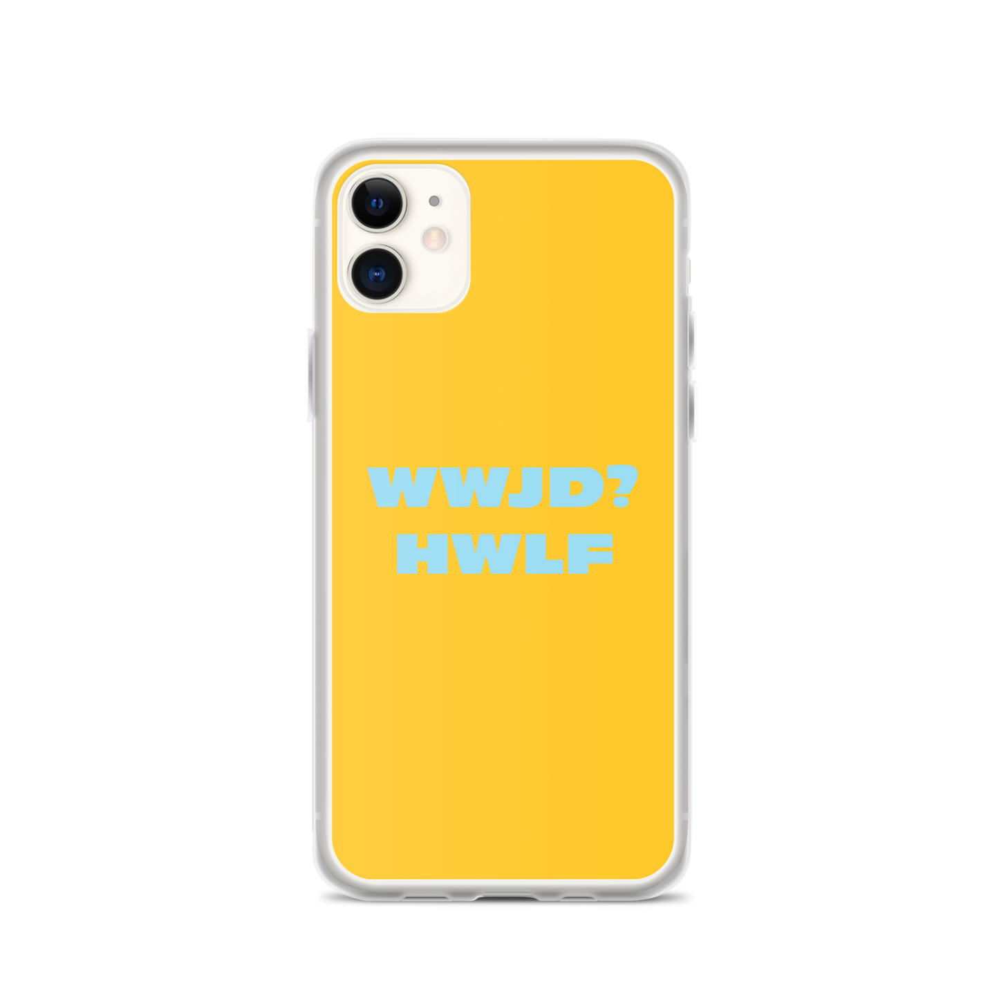 iPhone® Cases – WWJD? HWLF (gold/blue; available for most models)