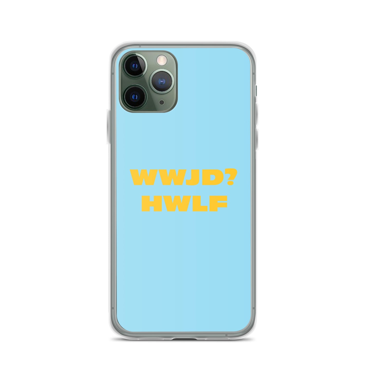 iPhone® Cases – WWJD? HWLF (blue/gold; available for most models)