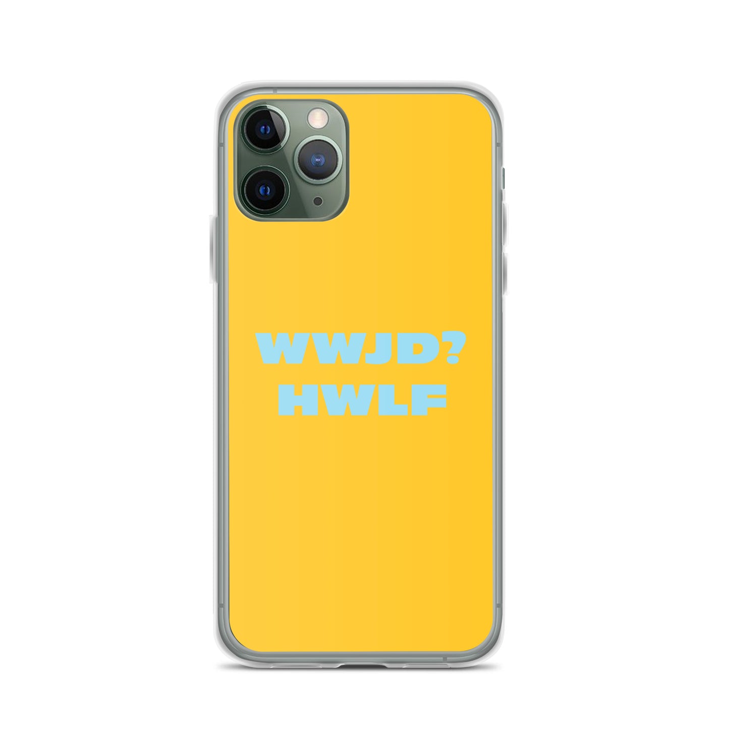 iPhone® Cases – WWJD? HWLF (gold/blue; available for most models)