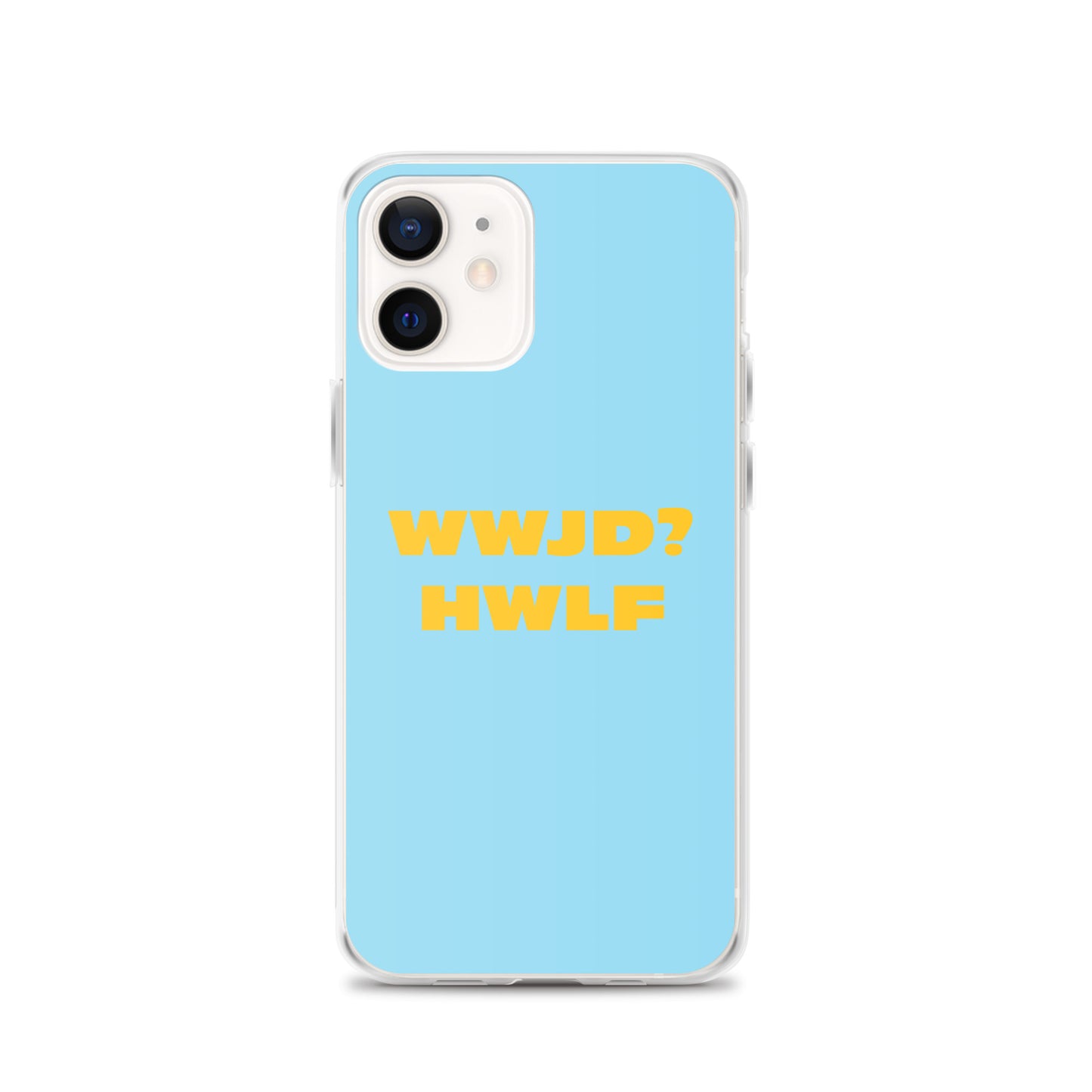 iPhone® Cases – WWJD? HWLF (blue/gold; available for most models)