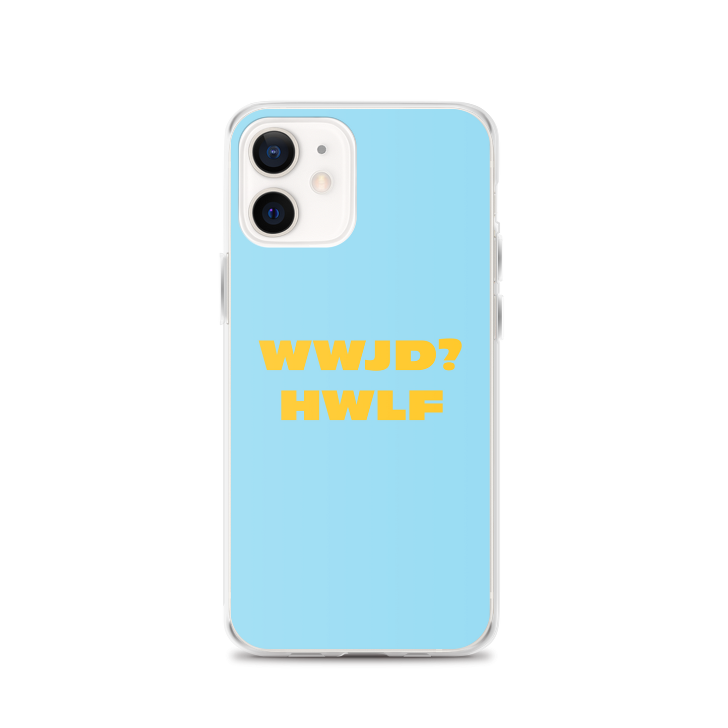 iPhone® Cases – WWJD? HWLF (blue/gold; available for most models)