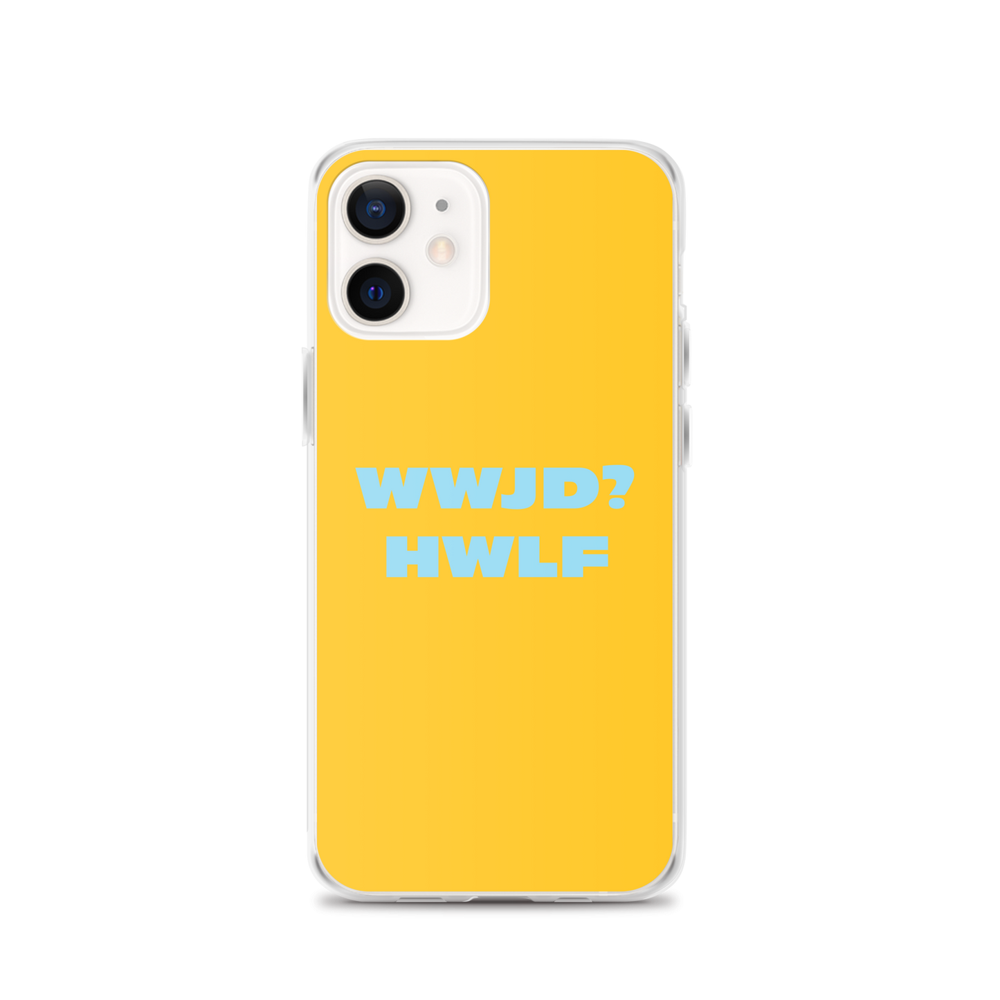 iPhone® Cases – WWJD? HWLF (gold/blue; available for most models)