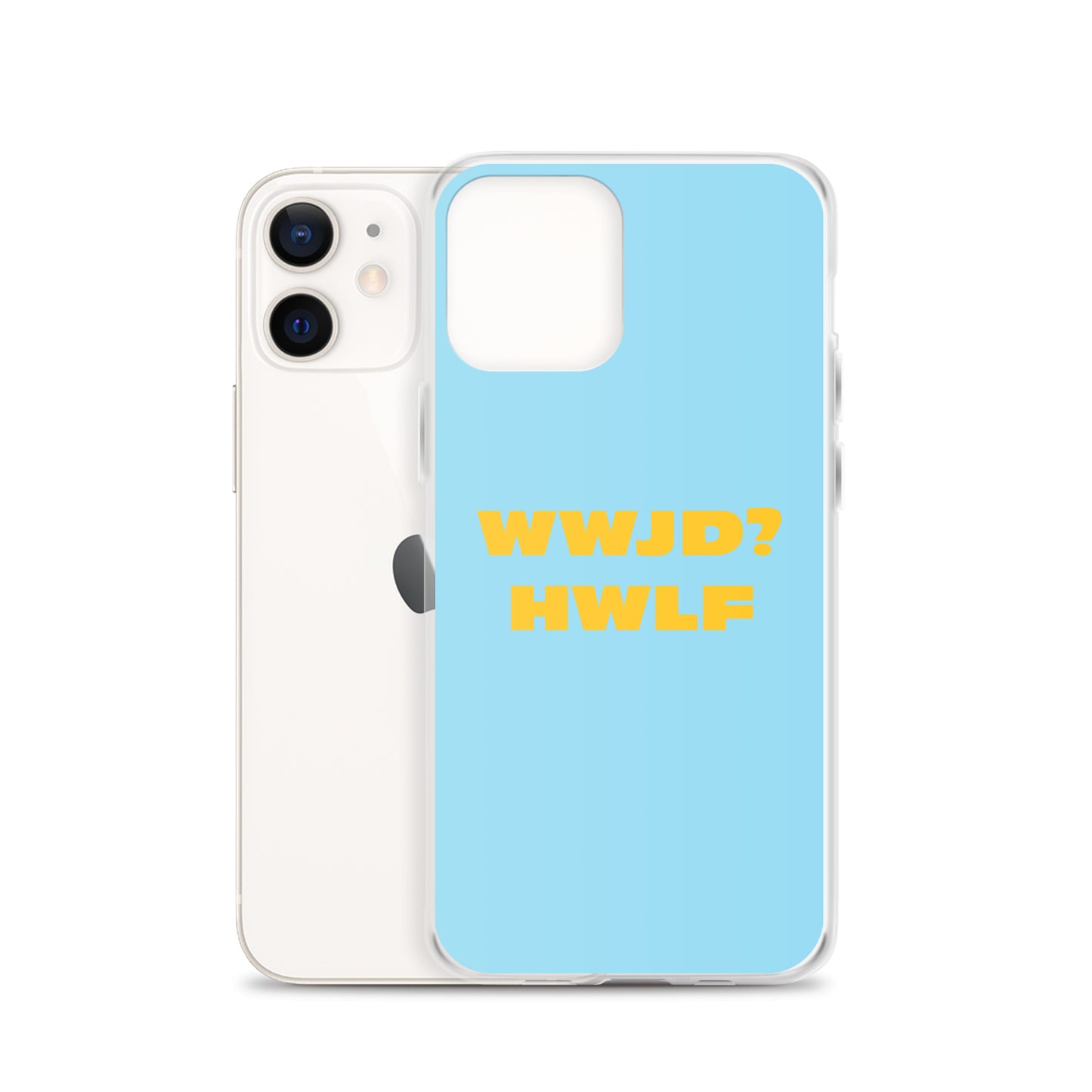 iPhone® Cases – WWJD? HWLF (blue/gold; available for most models)