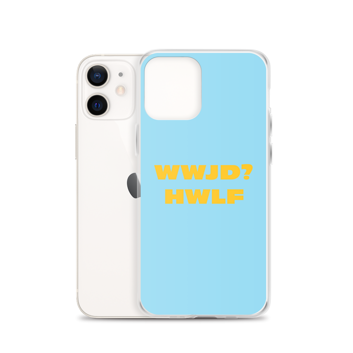 iPhone® Cases – WWJD? HWLF (blue/gold; available for most models)