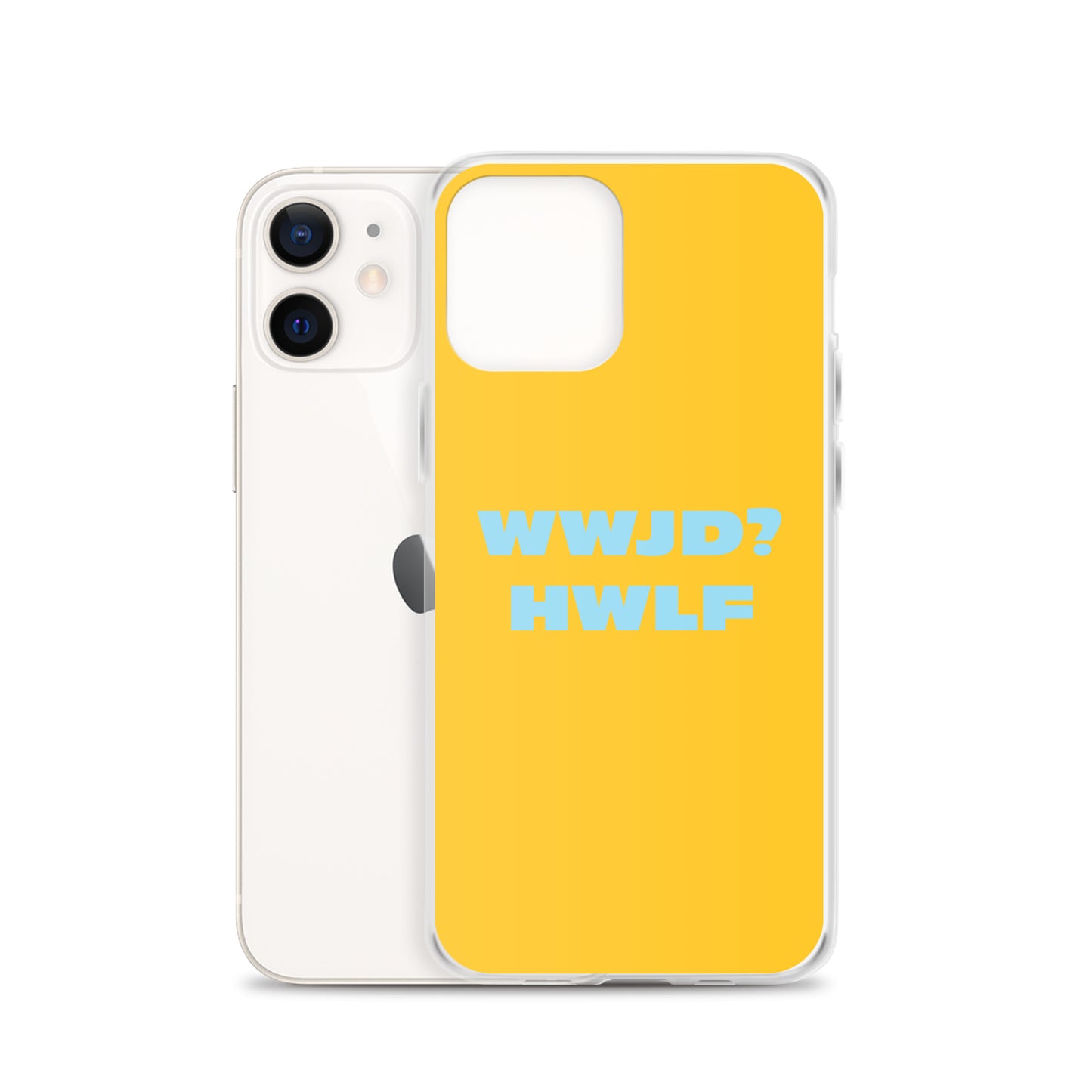 iPhone® Cases – WWJD? HWLF (gold/blue; available for most models)