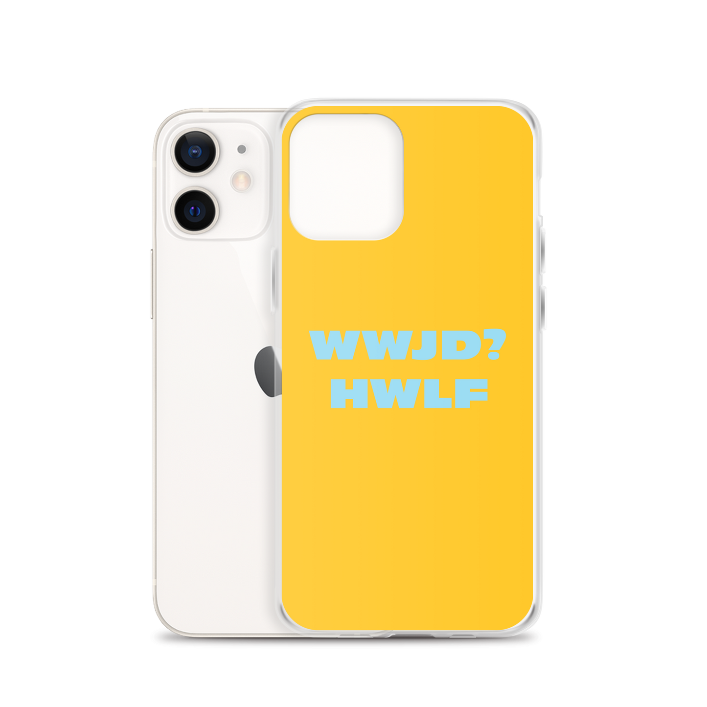 iPhone® Cases – WWJD? HWLF (gold/blue; available for most models)