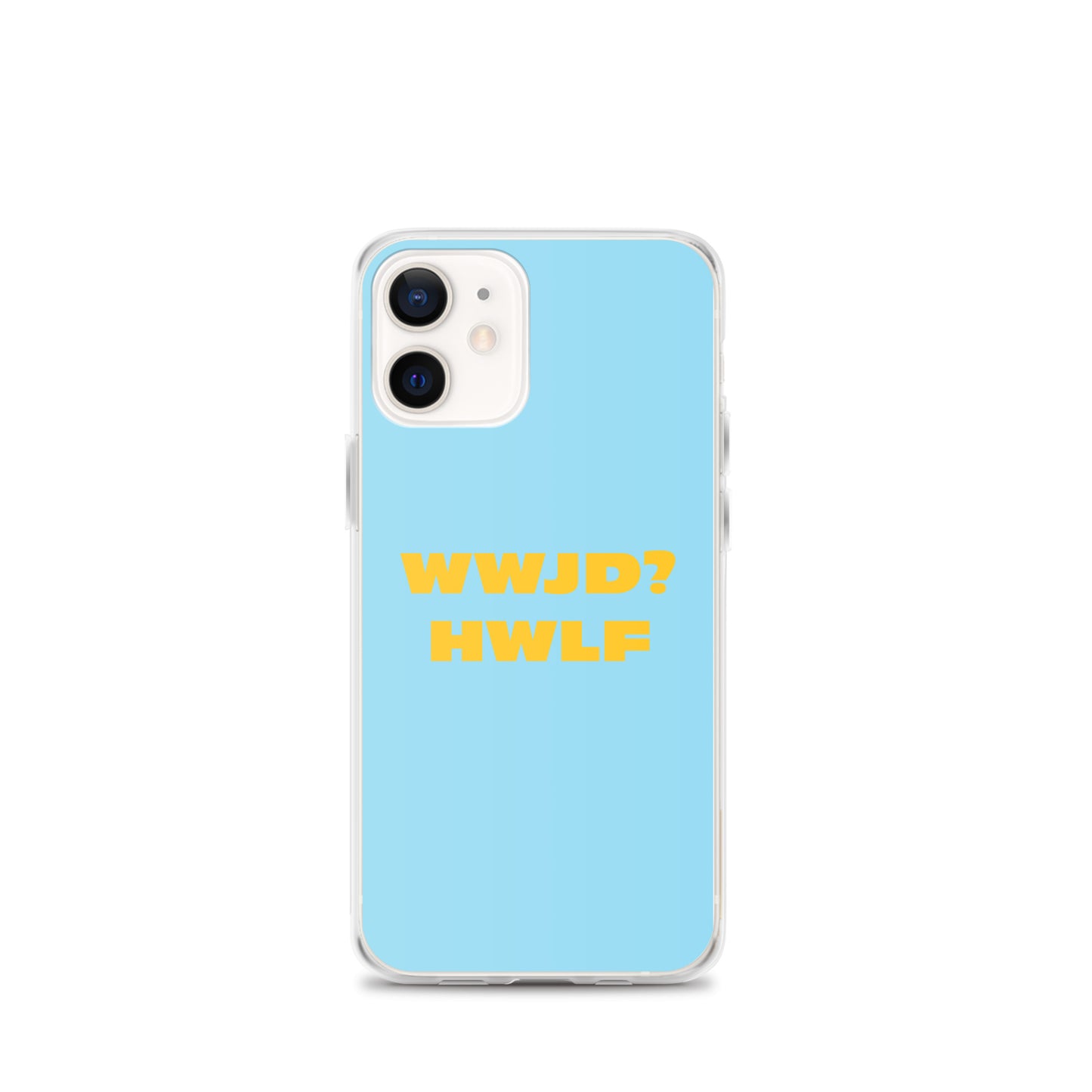 iPhone® Cases – WWJD? HWLF (blue/gold; available for most models)