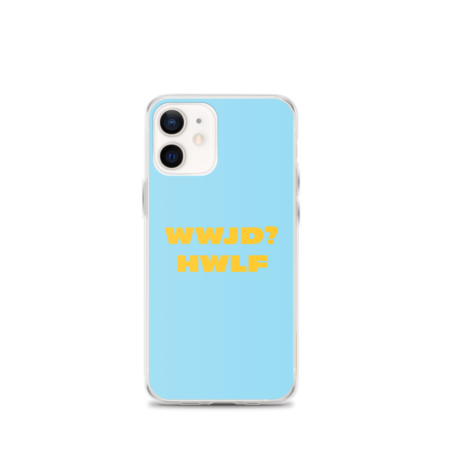 iPhone® Cases – WWJD? HWLF (blue/gold; available for most models)