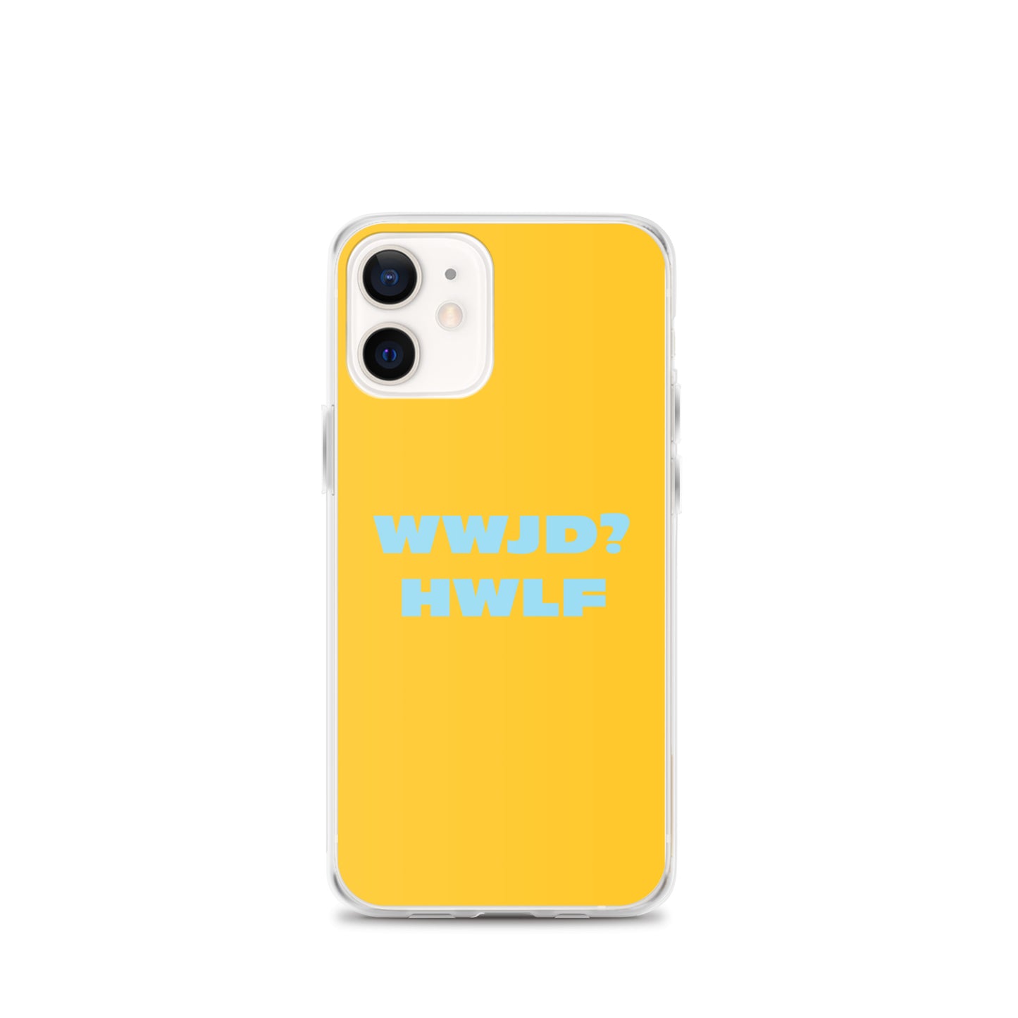 iPhone® Cases – WWJD? HWLF (gold/blue; available for most models)