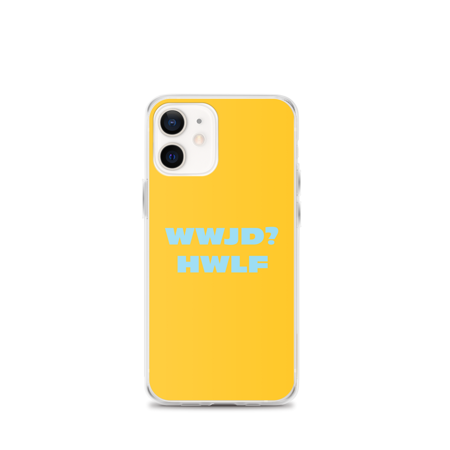 iPhone® Cases – WWJD? HWLF (gold/blue; available for most models)