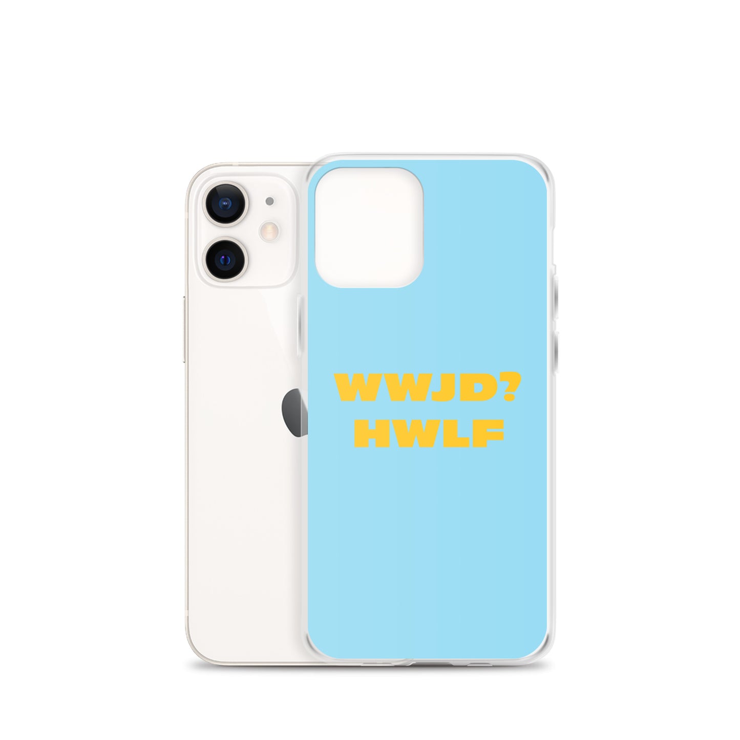 iPhone® Cases – WWJD? HWLF (blue/gold; available for most models)