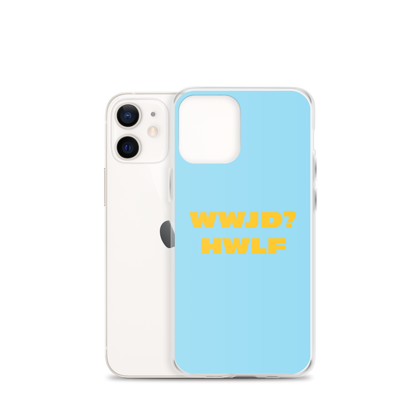 iPhone® Cases – WWJD? HWLF (blue/gold; available for most models)