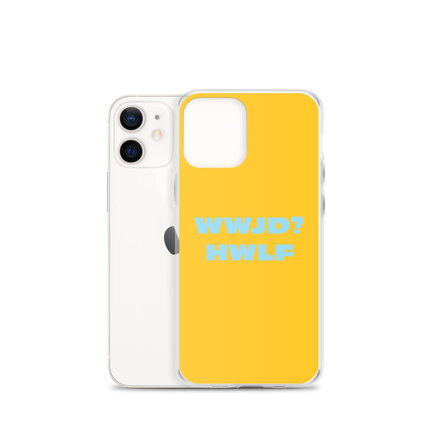 iPhone® Cases – WWJD? HWLF (gold/blue; available for most models)