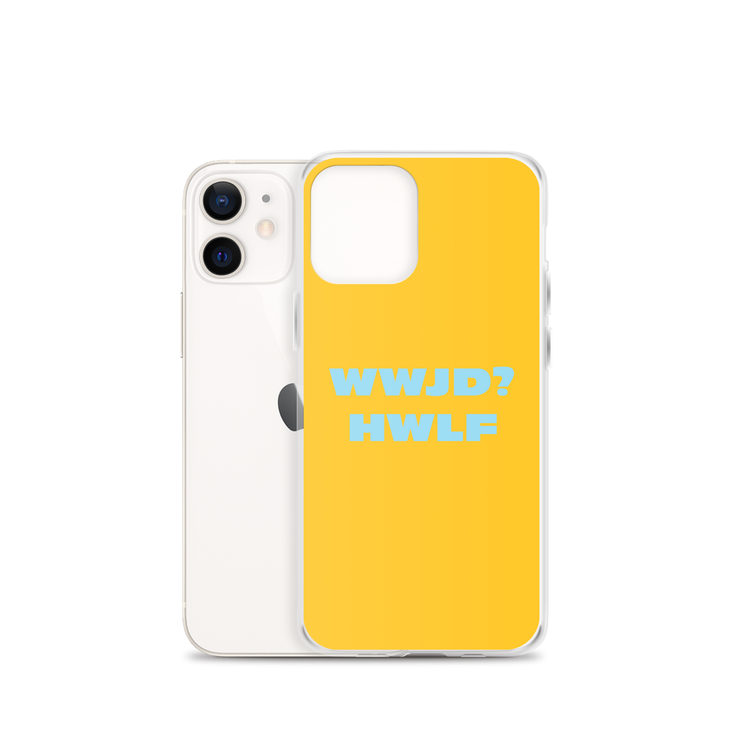 iPhone® Cases – WWJD? HWLF (gold/blue; available for most models)