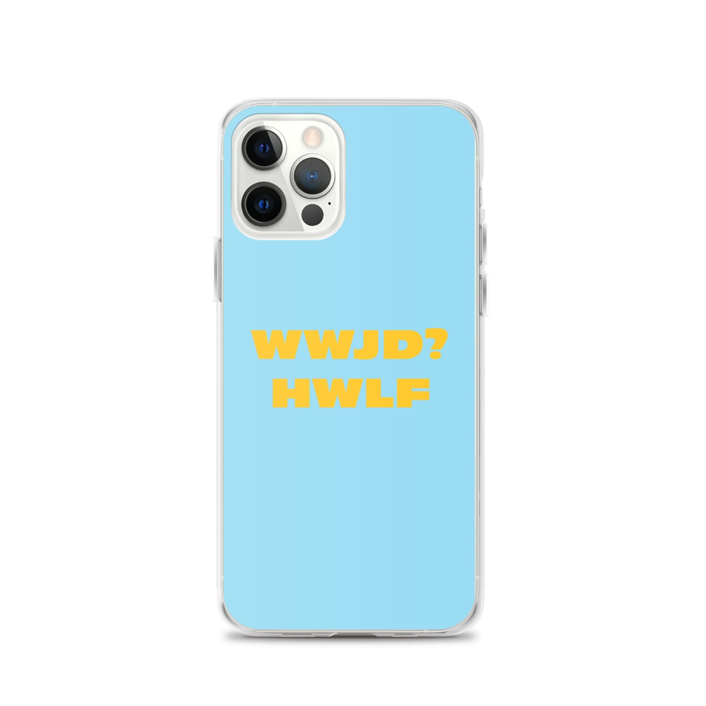 iPhone® Cases – WWJD? HWLF (blue/gold; available for most models)