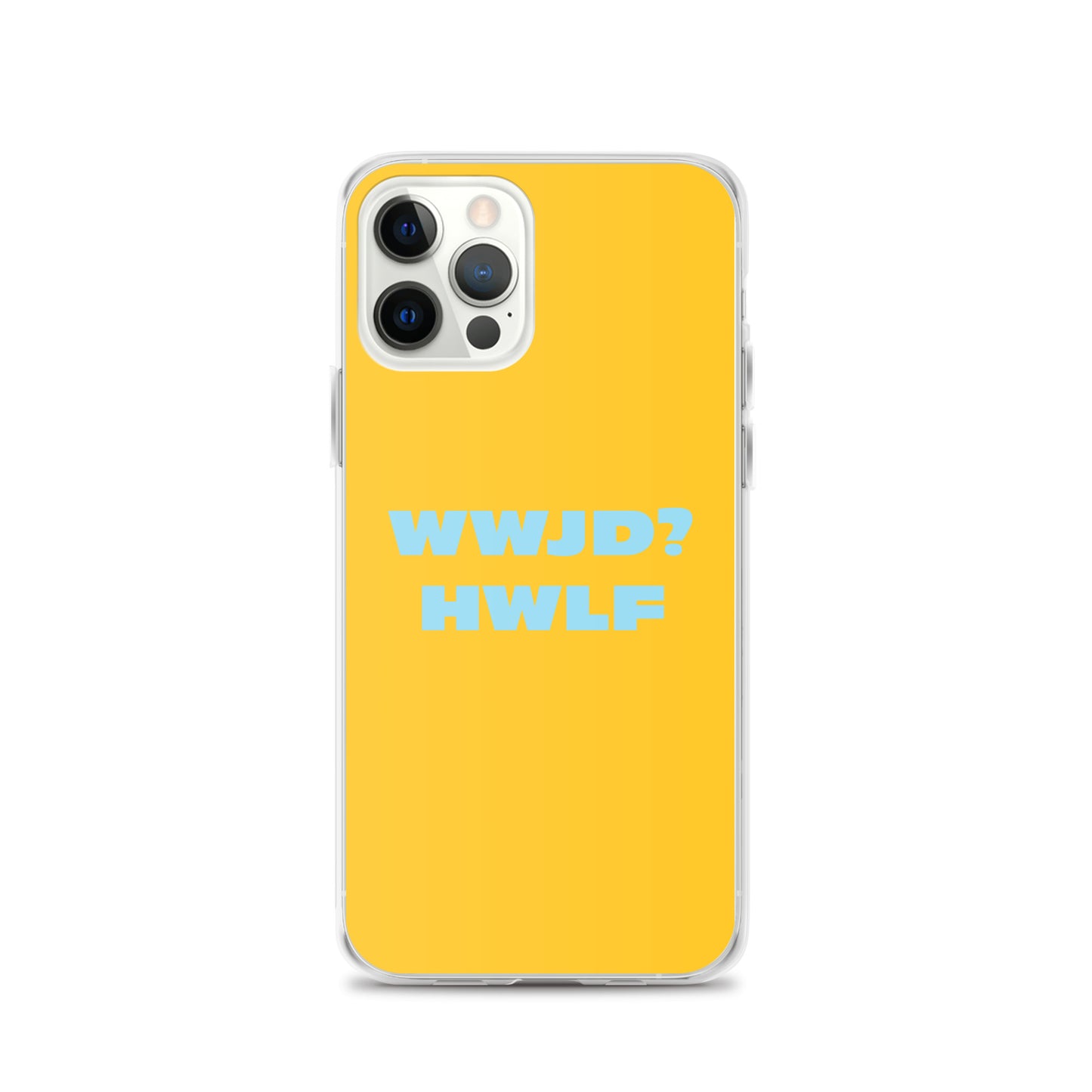 iPhone® Cases – WWJD? HWLF (gold/blue; available for most models)