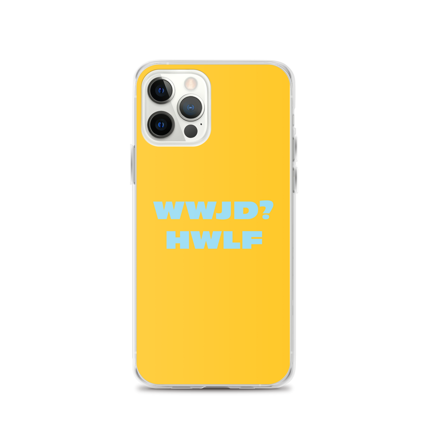 iPhone® Cases – WWJD? HWLF (gold/blue; available for most models)