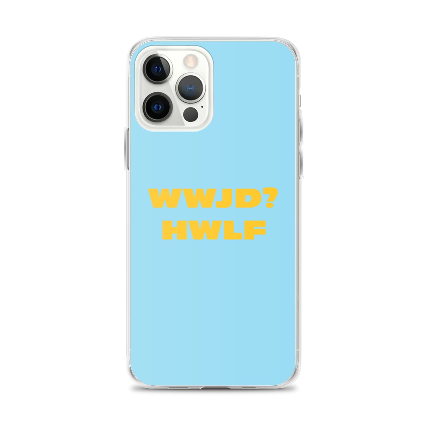 iPhone® Cases – WWJD? HWLF (blue/gold; available for most models)