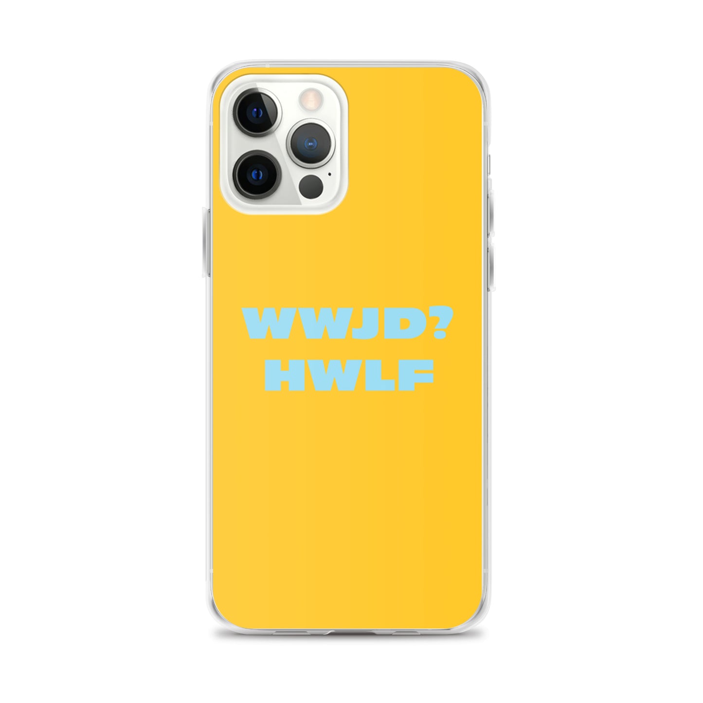 iPhone® Cases – WWJD? HWLF (gold/blue; available for most models)