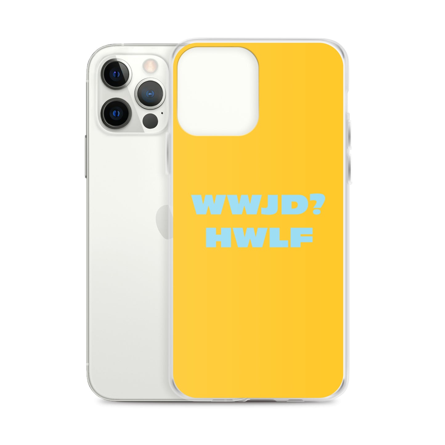 iPhone® Cases – WWJD? HWLF (gold/blue; available for most models)