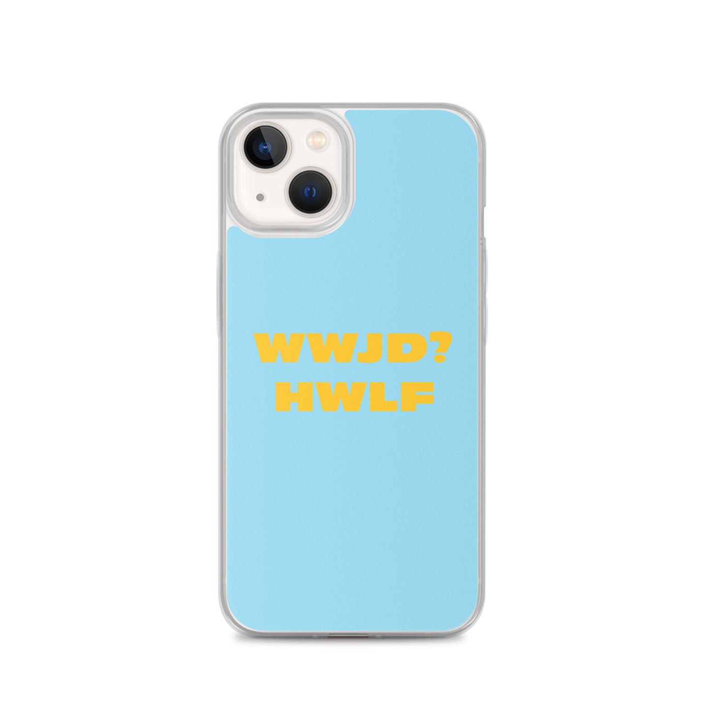 iPhone® Cases – WWJD? HWLF (blue/gold; available for most models)