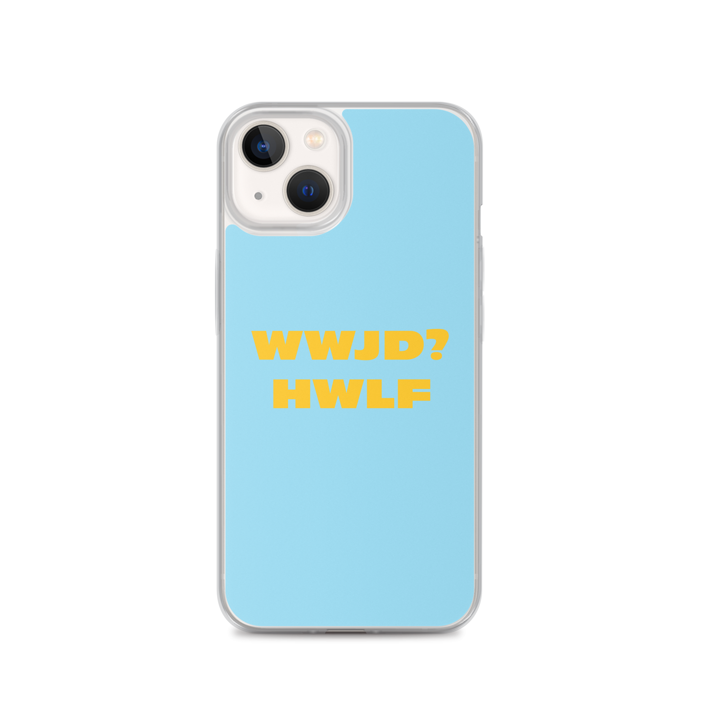 iPhone® Cases – WWJD? HWLF (blue/gold; available for most models)