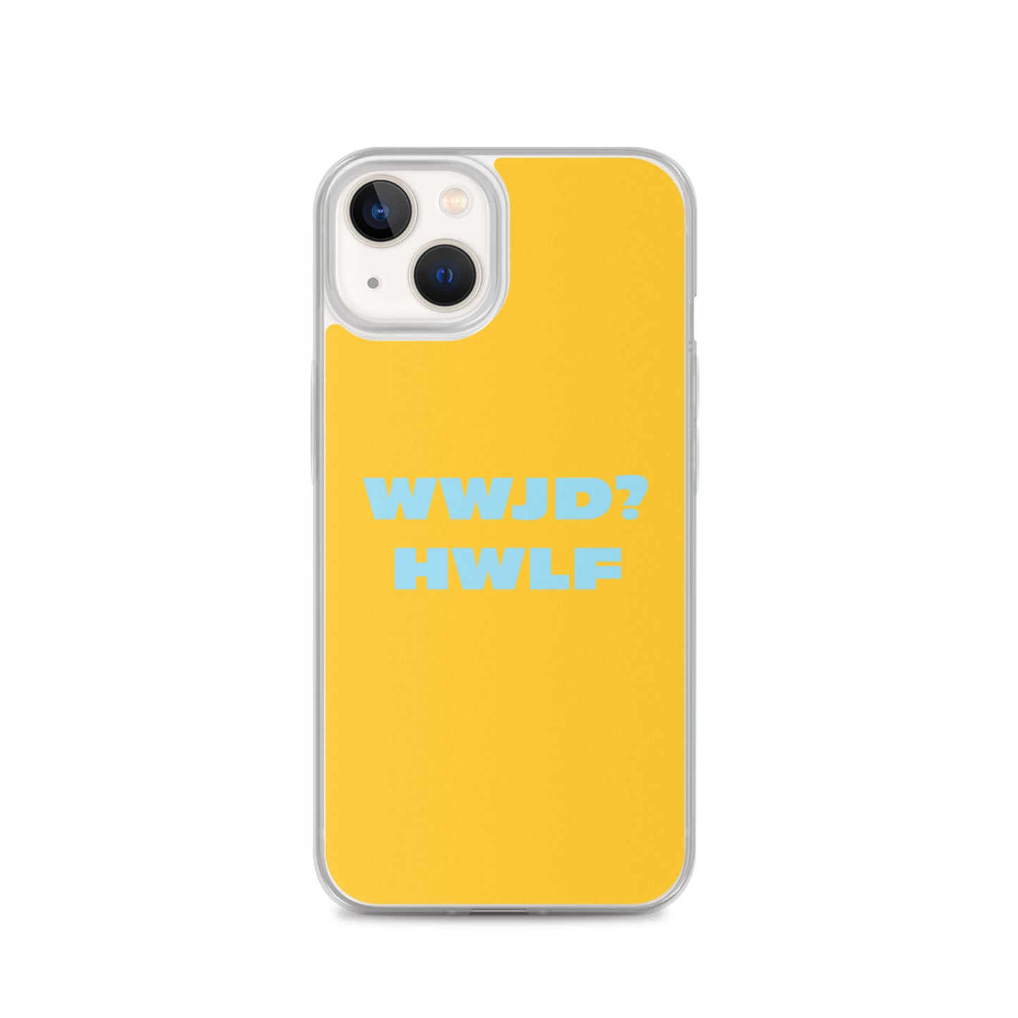 iPhone® Cases – WWJD? HWLF (gold/blue; available for most models)