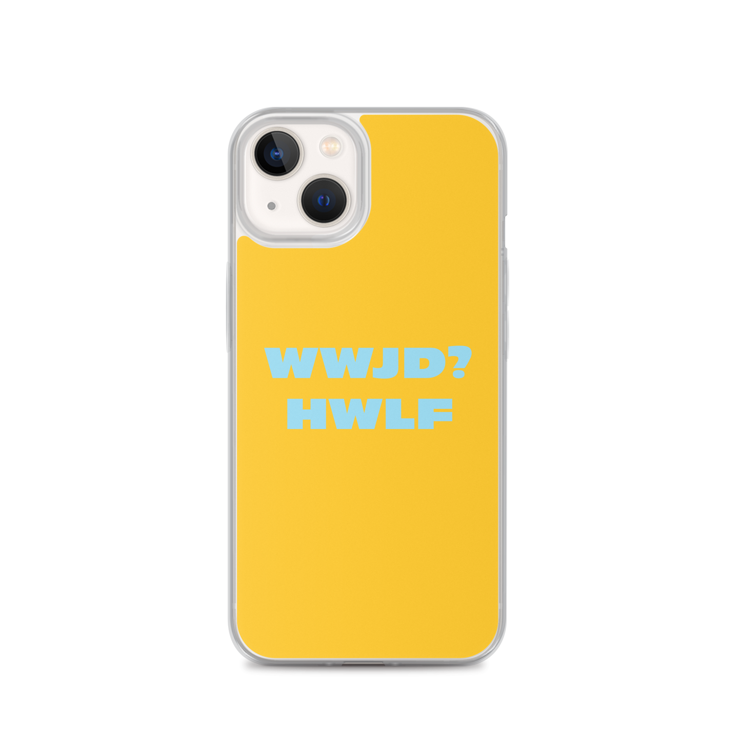 iPhone® Cases – WWJD? HWLF (gold/blue; available for most models)