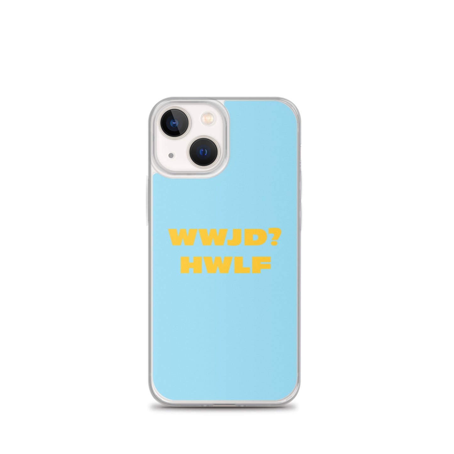 iPhone® Cases – WWJD? HWLF (blue/gold; available for most models)