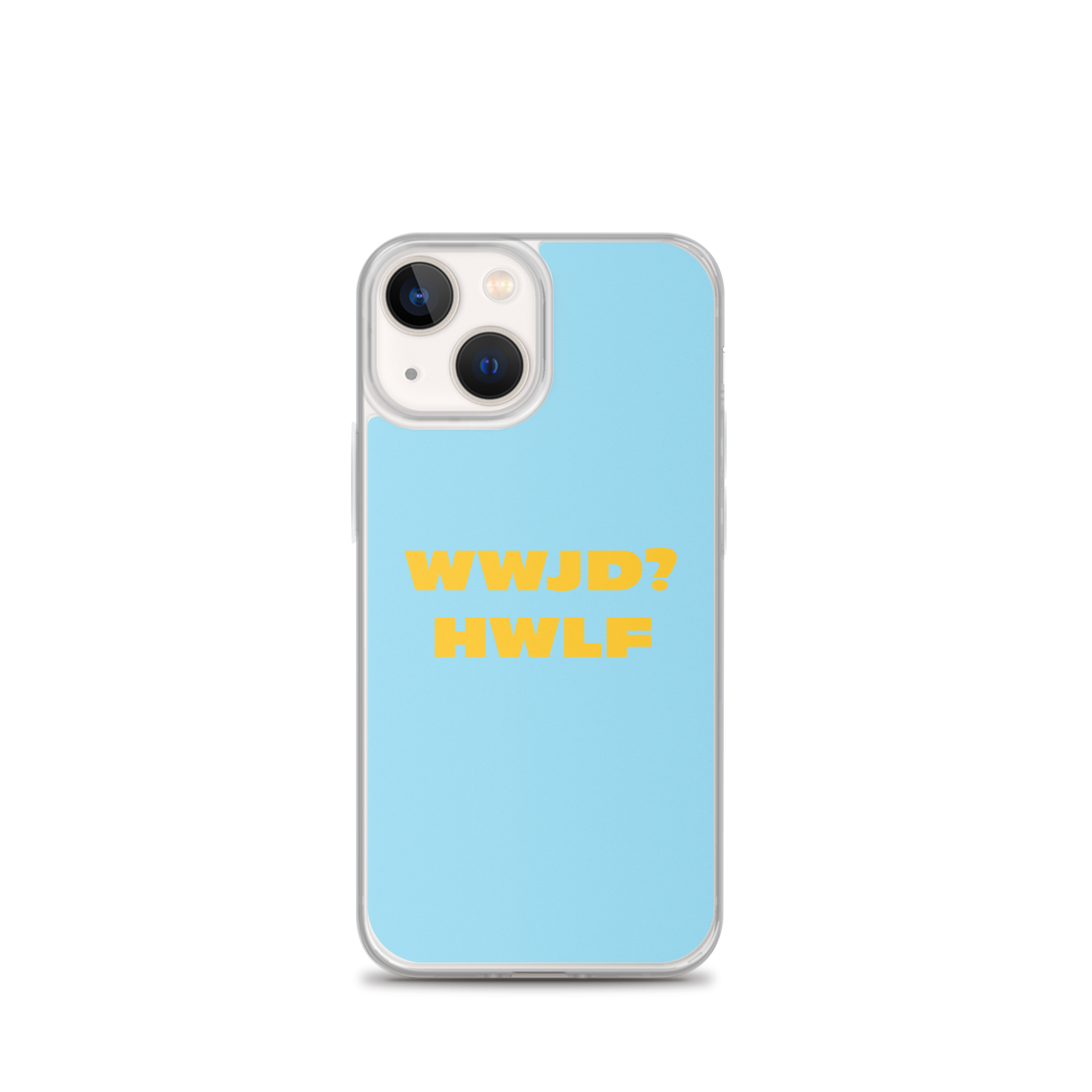 iPhone® Cases – WWJD? HWLF (blue/gold; available for most models)